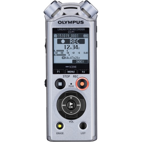 Olympus LS-P1 96kHz/24bit linijinis PCM, skaitmeninis, stereofoninis, LCD ekranas, mikrofono
