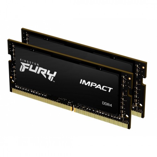 Kingston Fury Impact 16 GB, SODIMM, 3200 MHz, nešiojamasis kompiuteris, registruotas ne, ECC