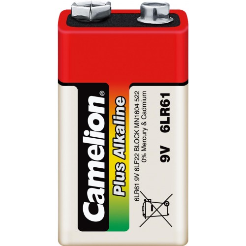 Camelion 9V/6LR61, Plus Alkaline 6LR61, 1 vnt Baterijos Camelion