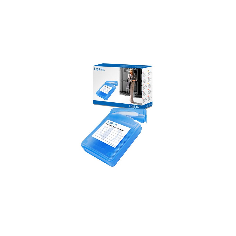 3,5" HDD apsaugos dėžutė 1 HDD, mėlyna Logilink HDD ir SSD dėklai Logilink