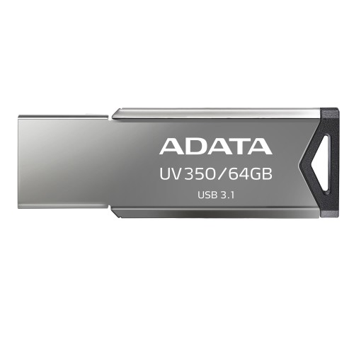 ADATA UV350 64 GB, USB 3.1, sidabrinės spalvos Išoriniai kietieji diskai ADATA