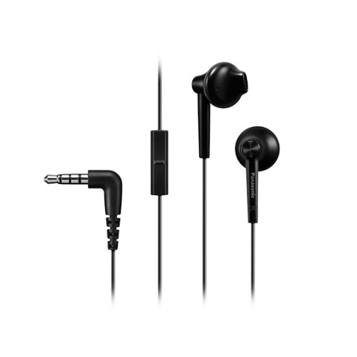 Panasonic Headphones RP-TCM55E-K In-ear, 3.5mm (1/8 inch), Microphone, Black, Ausinės ir