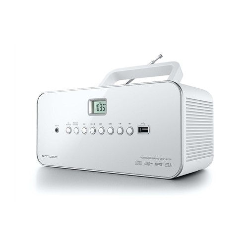 Muse M-28RDW White, Portable radio CD/MP3 Player with USB Radijo imtuvai, žadintuvai Muse
