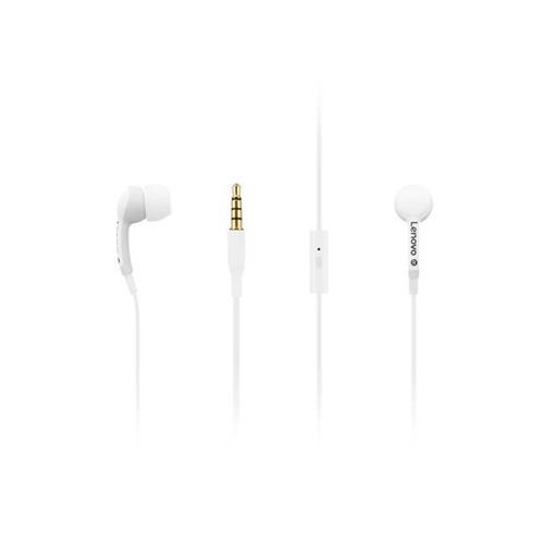Lenovo Headphones 100 3.5mm (1/8 inch), In-ear, Microphone, White Ausinės ir ausinukai Lenovo