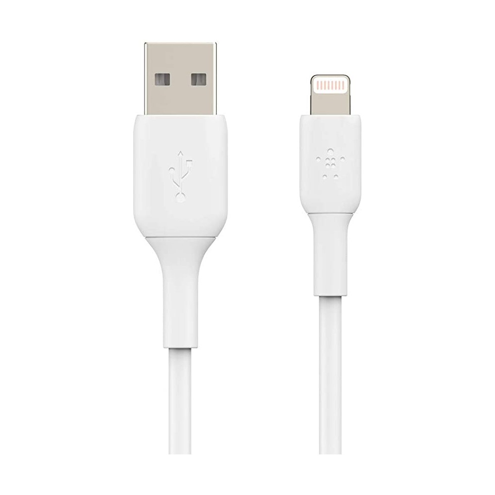Belkin Lightning to USB-A Cable 2m BOOST CHARGE Polyvinyl Chloride, White Laidai, kabeliai ir