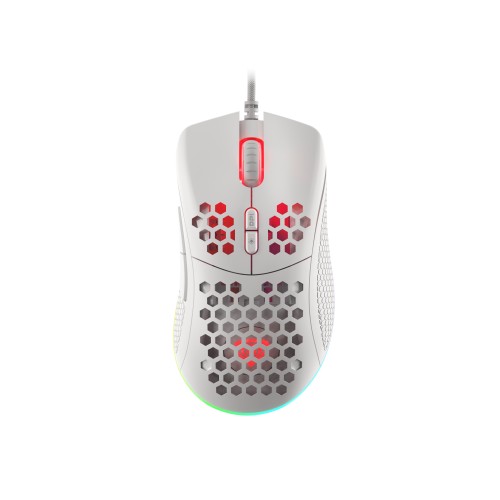 Genesis Gaming Mouse Krypton 555 Wired, 8000 DPI, USB 2.0, White Kompiuterinės pelės Genesis