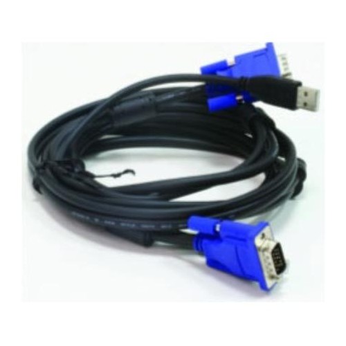 D-Link DKVM-CU KVM cable for connecting a keyboard, mouse and monitor, VGA, USB, 1.8 m, Black