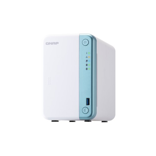 QNAP 2-Bay QTS NAS TS-251D-2G Up to 2 HDD/SSD Hot-Swap, J4025 Dual-Core, Processor frequency