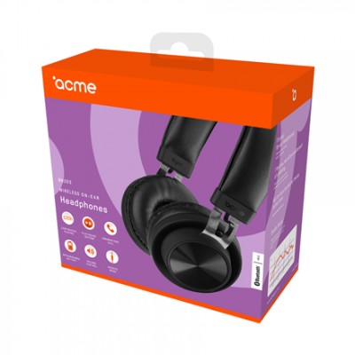 Acme BH203 3,5 mm/Bluetooth, juodas, įtaisytas mikrofonas Ausinės ir ausinukai Acme