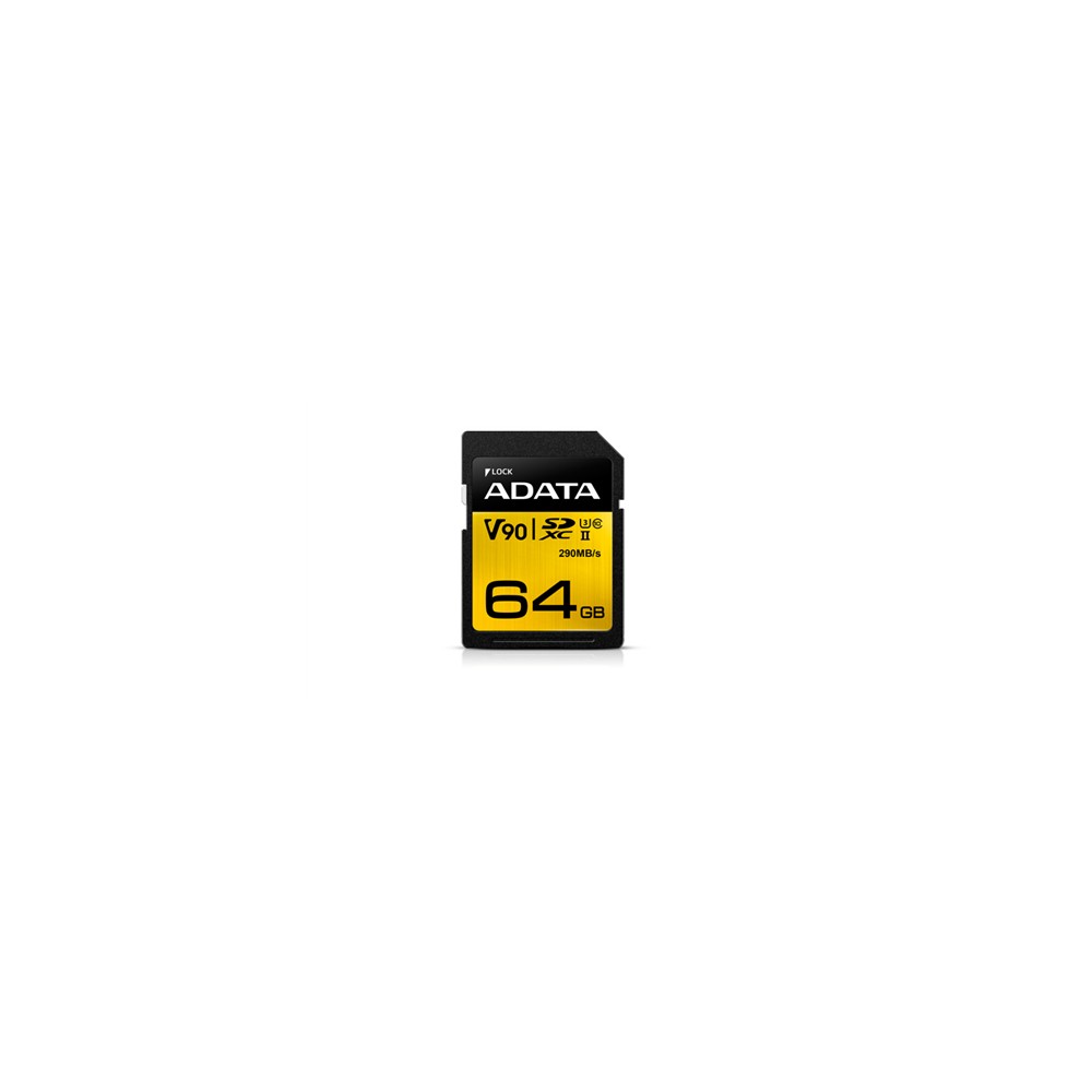 ADATA Premier ONE UHS-II U3 64 GB, SDXC, Flash atminties klasė 10 Atminties kortelės ADATA