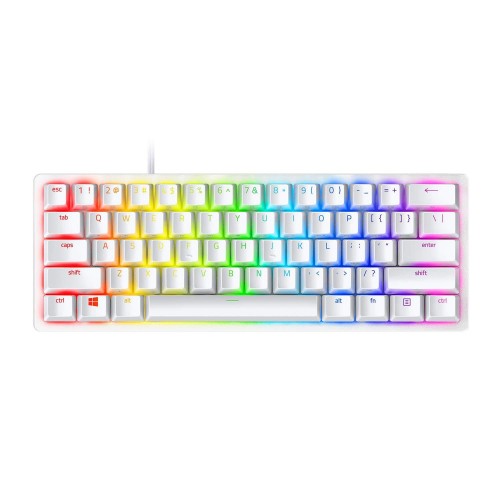 Razer Huntsman Mini 60%, Gaming Keyboard, Opto-Mechanical, Nordic, White, Wired