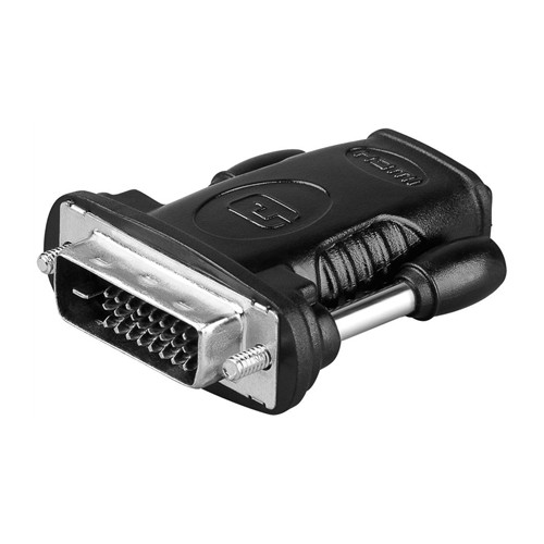 Goobay HDMI/DVI-D adapteris, nikeliuotas DVI-D vyriškas dvigubas ryšys (24+1 kontaktas), HDMI