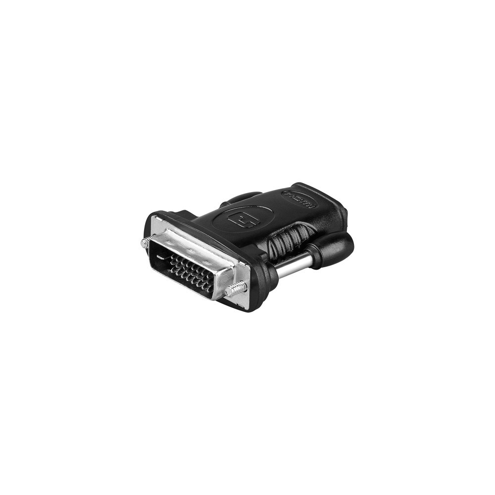 Goobay HDMI/DVI-D adapteris, nikeliuotas DVI-D male  dvigubas ryšys (24+1 kontaktas), HDMI