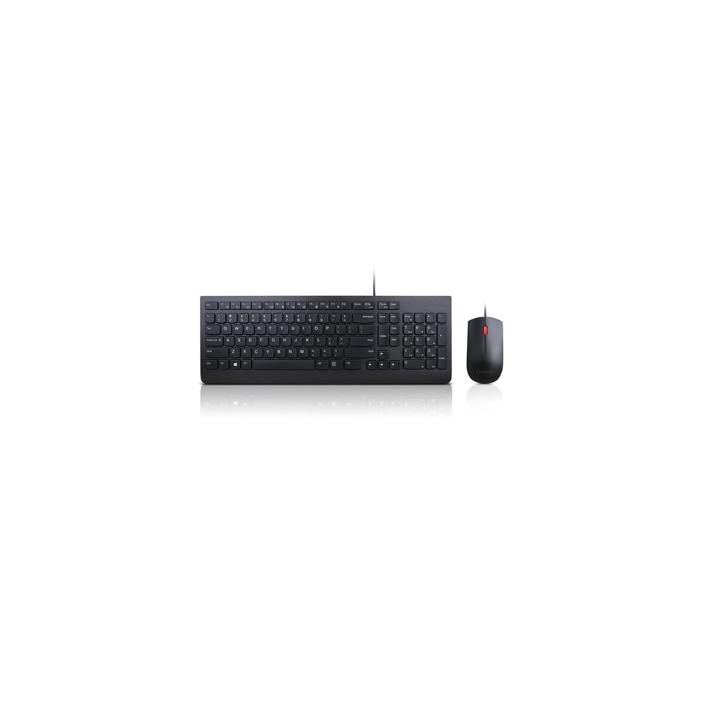 Lenovo Essential“ klaviatūros ir pelės kombinuotas laidas, USB, Pelė pridedama, JAV anglų kalba
