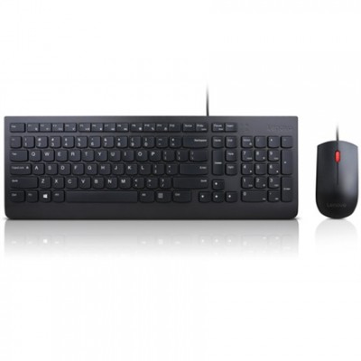 Lenovo Essential“ klaviatūros ir pelės kombinuotas laidas, USB, Pelė pridedama, JAV anglų kalba