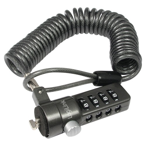 Logilink NBS004, nešiojamojo kompiuterio ritės kabelio užraktas, juodas Logilink Priedai