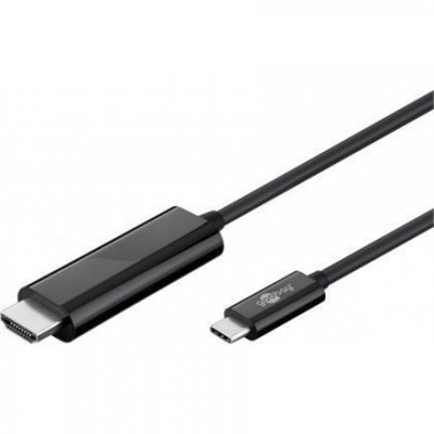 Goobay USB-C HDMI adapterio laidas (4k 60 Hz) HDMI adapteris, 1,8 m, juodas Adapteriai Goobay