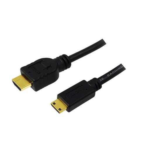 Logilink HDMI į Mini HDMI didelės spartos CH0021 HDMI kabelis, juodas, 1 m Vaizdo laidai