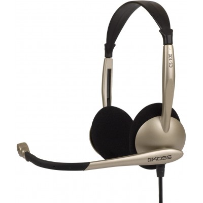 Koss ausinės CS100 galvos juosta / , 3,5 mm (1/8 colio), mikrofonas, juoda / auksinė