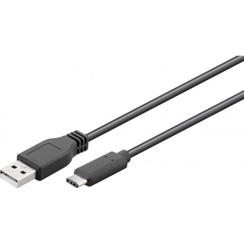 Goobay USB 2.0 kabelis 55466 USB-C kištukas, USB 2.0 kištukas (A tipas), 1 m, juodas Laidai
