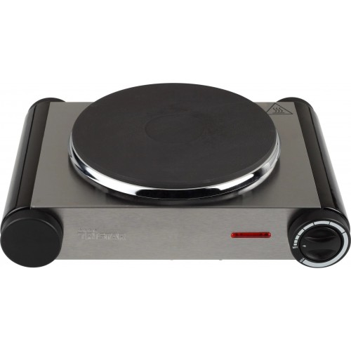 Tristar Free standing table hob KP-6191 Number of burners/cooking zones 1, Stainless Steel/Black, Electric