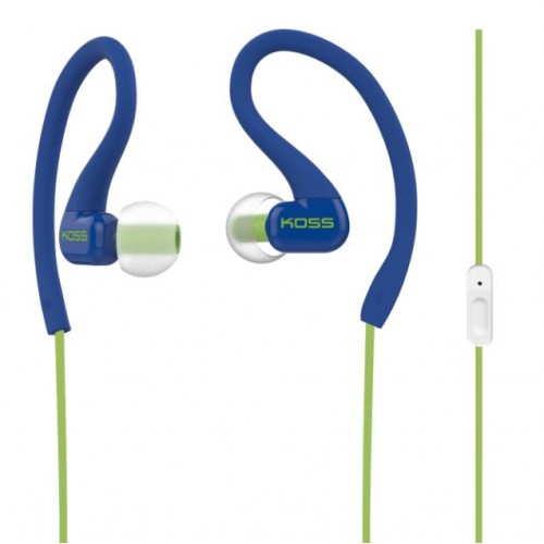 Koss ausinės KSC32iB, įdedamos į ausis / kabliukas, 3,5 mm (1/8 colio), mikrofonas, mėlynas