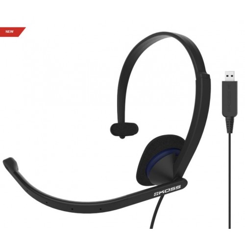 Koss ausinės CS195 USB galvos apdangalas / , USB, mikrofonas, juodas, Ausinės ir