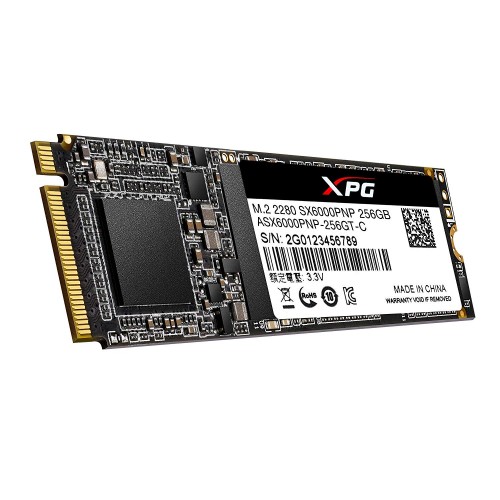ADATA XPG SX6000 Pro PCIe Gen3x4 256 GB, SSD sąsaja M.2 NVME, Rašymo greitis 1200 MB/s