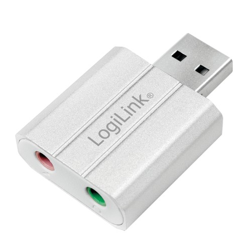 LOGILINK UA0298 USB garso adapteris, sidabrinis Kompiuteriai, komponentai ir priedai Logilink