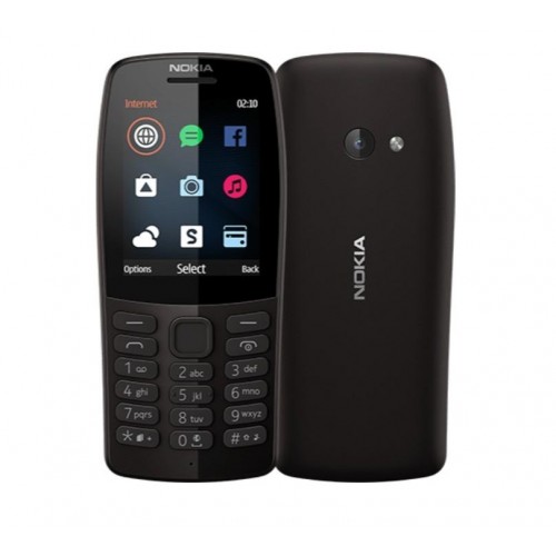 Nokia 210 Black, 2,4 colio, TFT, 240 x 320 pikselių, 16 MB, Dvi SIM, Bluetooth, 3.0, USB