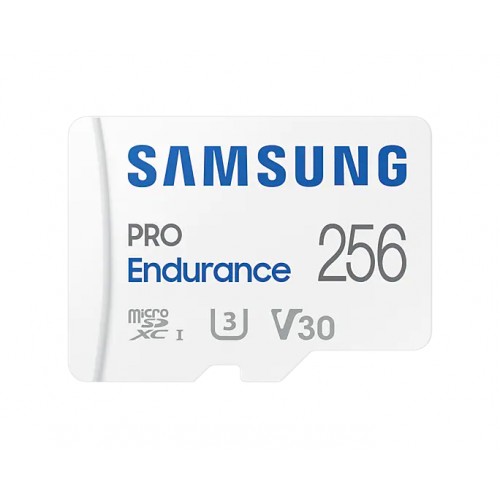 Samsung PRO Endurance MB-MJ256KA/EU 256 GB, MicroSD Memory Card, Flash memory class U3, V30, Class 10, SD adapter