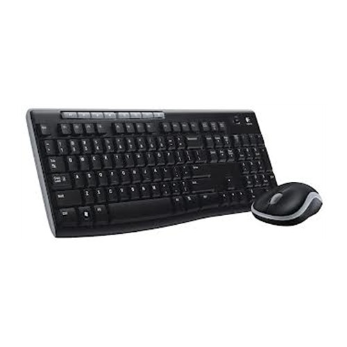 Logitech MK270“ belaidė klaviatūra + pelė, juoda, sidabrinė, pridedama pelė, anglų kalba