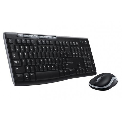 Logitech MK270“ belaidė klaviatūra ir pelės paketas, klaviatūros išdėstymas QWERTY, USB, juoda
