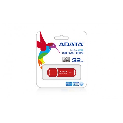 ADATA UV150 32 GB, USB 3.0, raudona Išoriniai kietieji diskai ADATA