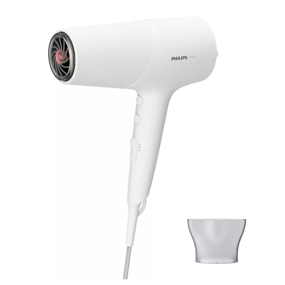 Philips Hair Dryer BHD500/00 2100 W, Number of temperature settings 3, Ionic function, Diffuser nozzle, White