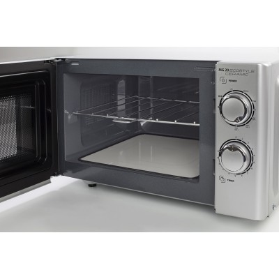 Caso Ecostyle Ceramic 03316 Free standing, Grill, Intuitive control using rotary knobs, 700 W, Black/Silver, Defrost function