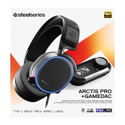 SteelSeries Black, Built-in microphone, USB / 3.5mm, Gaming headset, Arctis Pro + GameDAC