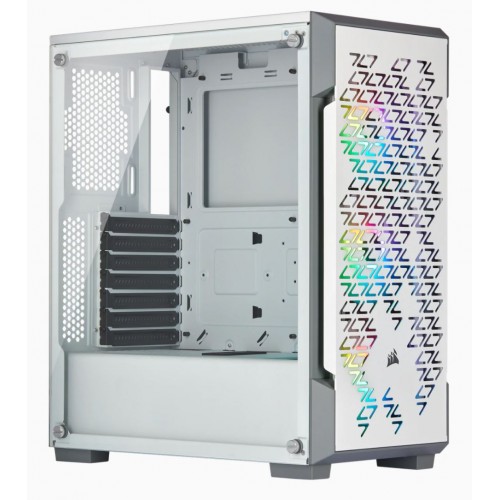 Corsair Airflow Tempered Glass Mid-Tower Smart Case iCUE 220T RGB Side window, Mid-Tower, White, Power supply included No, Steel