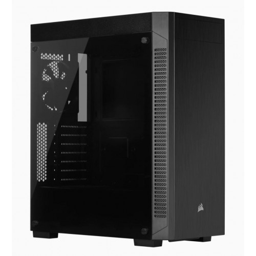 Corsair Tempered Glass Mid-Tower ATX Case 110R Side window, Mid-Tower, Black, Power supply included No, Steel, Tempered Glass