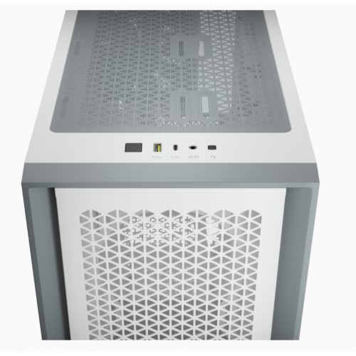 Corsair Computer Case 4000D Side window, White, ATX, Power supply included No