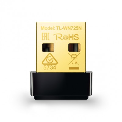 TP-LINK Nano USB 2.0 adapteris TL-WN725N 2,4 GHz, 802.11n, 150 Mbps, vidinė antena Tinklo