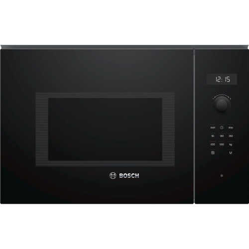 Bosch Microwave Oven BFL554MB0 31.5 L, Retractable, Rotary knob, Start button, Touch Control, 900 W, Black, Built-in, Defrost fu