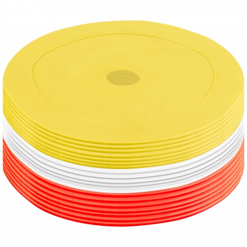 Pure2Improve Rubber Training Markers Red/White/Yellow