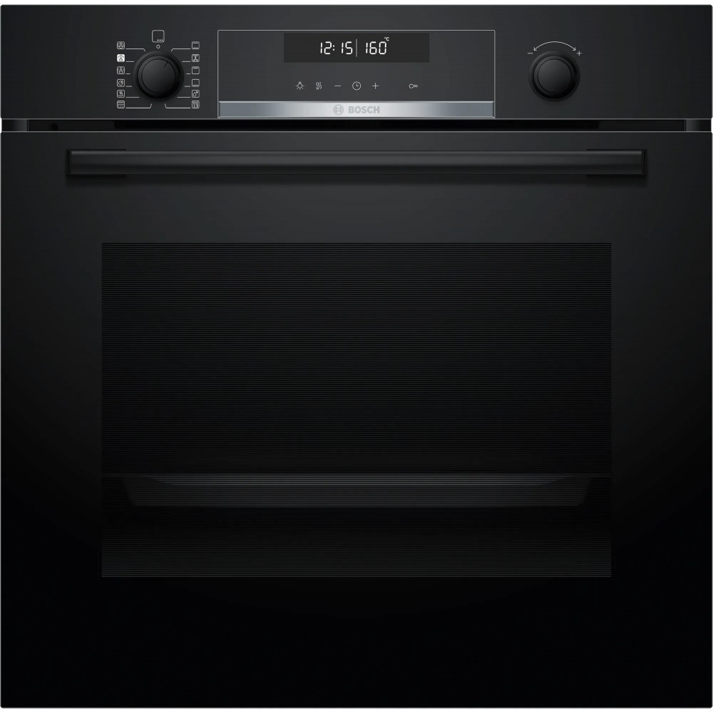Bosch Built in Oven HRA578BB0S 71 L, Serie 6, Pyrolytic + Hydrolytic, Electronic, Height 59.5 cm, Width 56.8 cm, Black