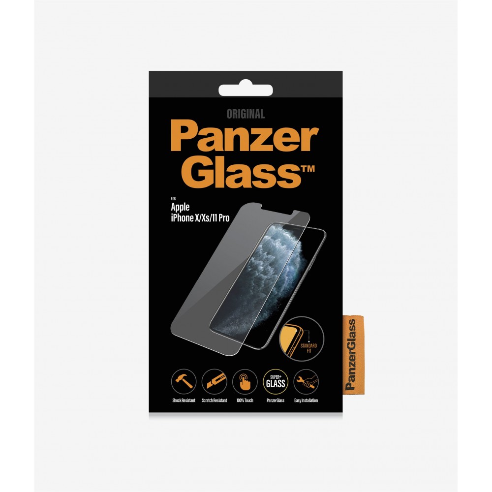 PanzerGlass 2661 ekrano apsauga, iPhone, X/XS, grūdintas stiklas, skaidrus Apsauginiai