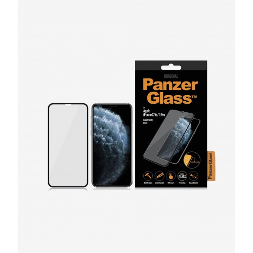 PanzerGlass Apple, „iPhone X/Xs/11 Pro“, stiklas, juodas, tinkamas dėklui Apsauginiai