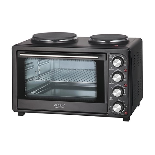 Adler Electric oven with heating plates AD 6020 36 L, Electric, Mechanical, Black